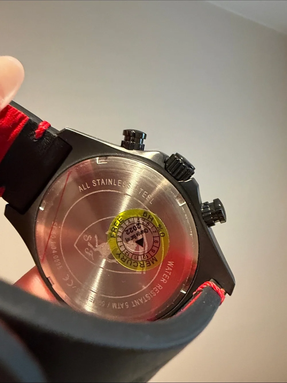 Ferrari Black and Red Sport Chronograph Watch